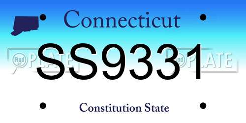 SS9331 Connecticut License Plate