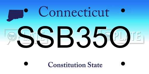 SSB35O Connecticut License Plate