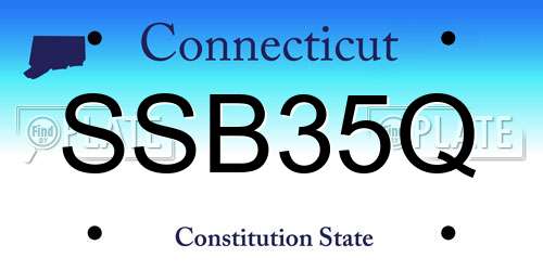 SSB35Q Connecticut License Plate
