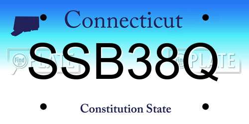 SSB38Q Connecticut License Plate