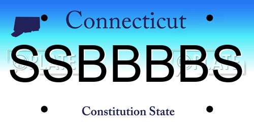 SSBBBBS Connecticut License Plate