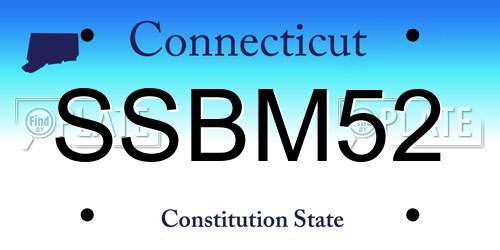 SSBM52 Connecticut License Plate