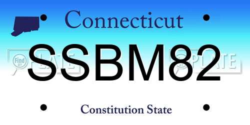 SSBM82 Connecticut License Plate