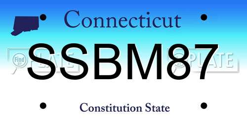 SSBM87 Connecticut License Plate
