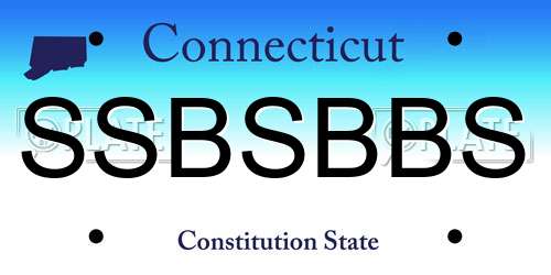 SSBSBBS Connecticut License Plate