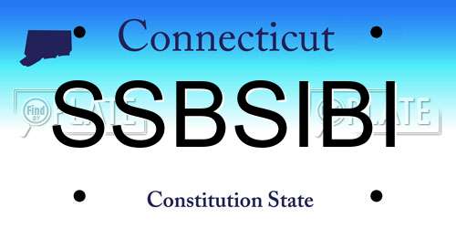 SSBSIBI Connecticut License Plate