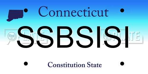 SSBSISI Connecticut License Plate