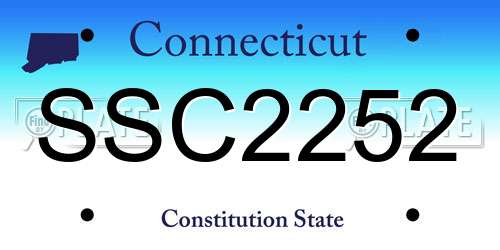 SSC2252 Connecticut License Plate
