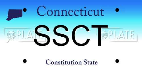 SSCT Connecticut License Plate