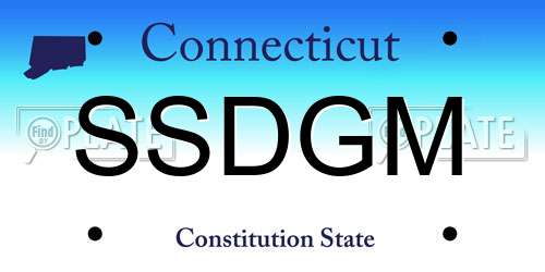 SSDGM Connecticut License Plate