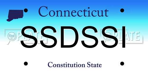 SSDSSI Connecticut License Plate
