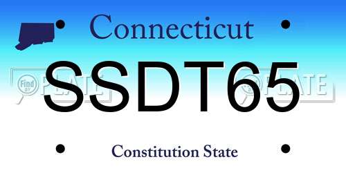 SSDT65 Connecticut License Plate