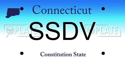 SSDV Connecticut License Plate