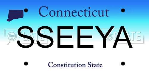 SSEEYA Connecticut License Plate