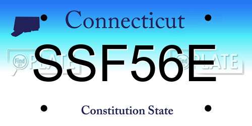 SSF56E Connecticut License Plate