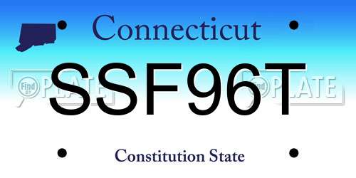 SSF96T Connecticut License Plate