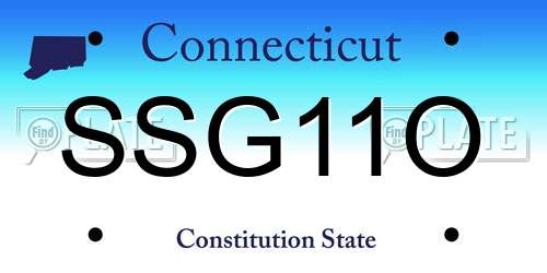 SSG11O Connecticut License Plate