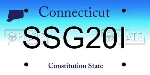 SSG20I Connecticut License Plate