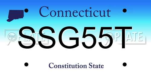 SSG55T Connecticut License Plate