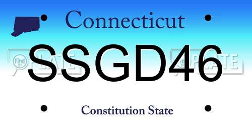 SSGD46 Connecticut License Plate