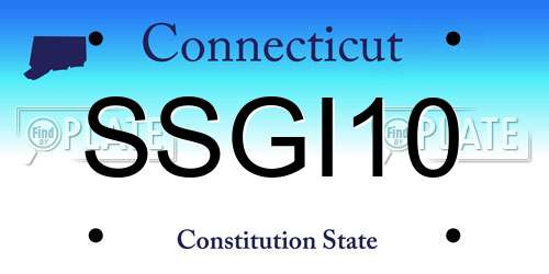 SSGI10 Connecticut License Plate
