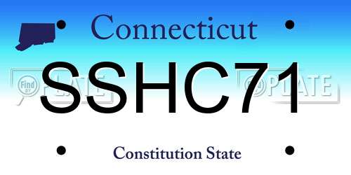 SSHC71 Connecticut License Plate