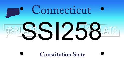 SSI258 Connecticut License Plate