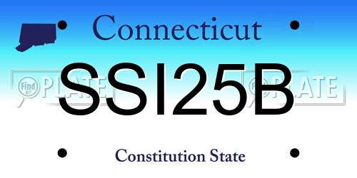 SSI25B Connecticut License Plate