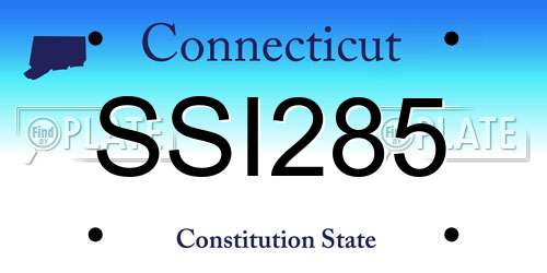 SSI285 Connecticut License Plate