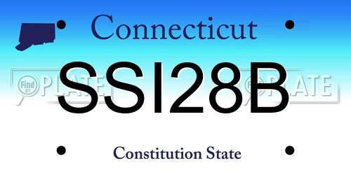 SSI28B Connecticut License Plate