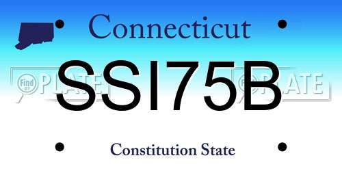 SSI75B Connecticut License Plate