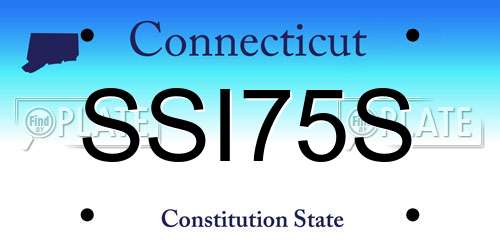 SSI75S Connecticut License Plate