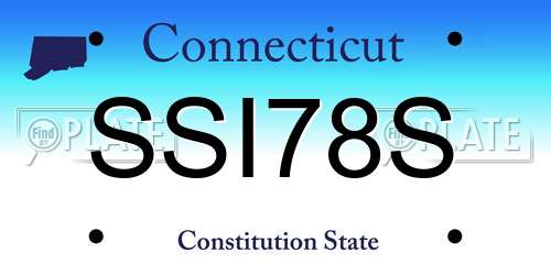 SSI78S Connecticut License Plate