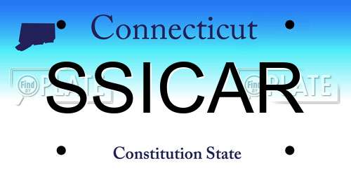 SSICAR Connecticut License Plate