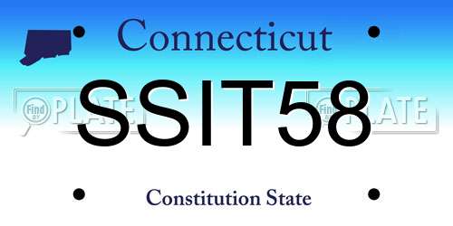 SSIT58 Connecticut License Plate