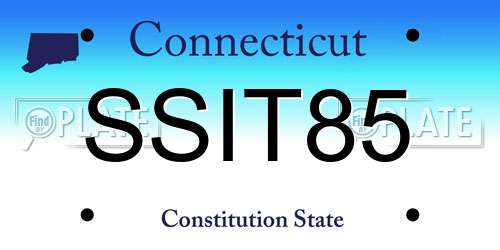 SSIT85 Connecticut License Plate