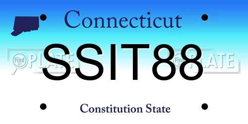 SSIT88 Connecticut License Plate