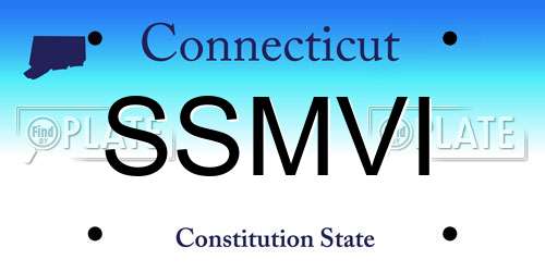 SSMVI Connecticut License Plate