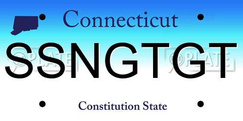 SSNGTGT Connecticut License Plate
