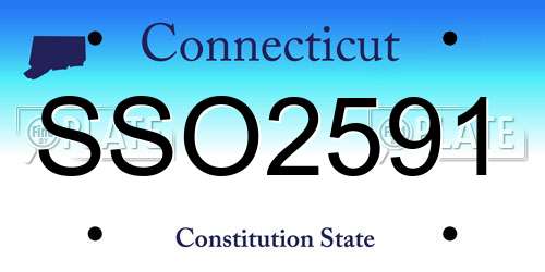 SSO2591 Connecticut License Plate