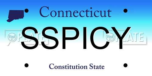 SSPICY Connecticut License Plate