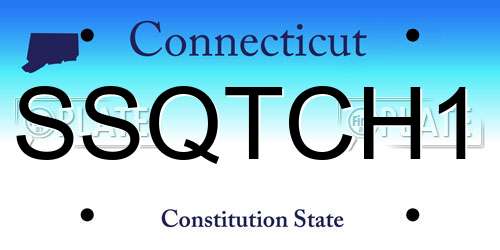 SSQTCH1 Connecticut License Plate