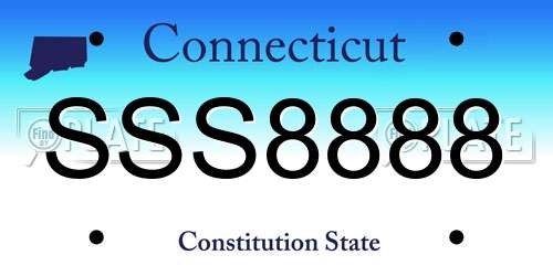 SSS8888 Connecticut License Plate