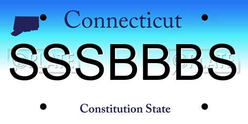 SSSBBBS Connecticut License Plate