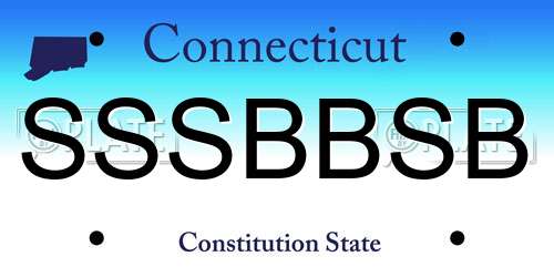 SSSBBSB Connecticut License Plate