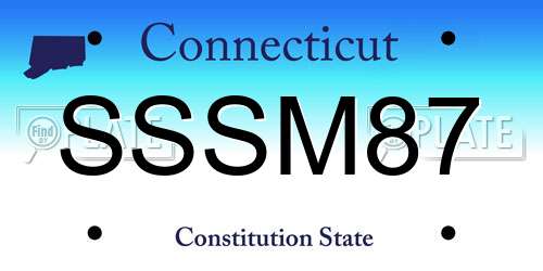 SSSM87 Connecticut License Plate