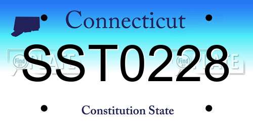 SST0228 Connecticut License Plate