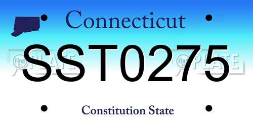 SST0275 Connecticut License Plate