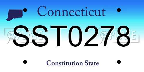 SST0278 Connecticut License Plate