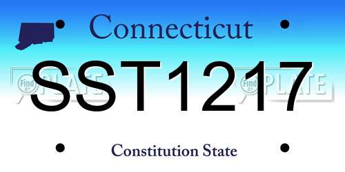 SST1217 Connecticut License Plate